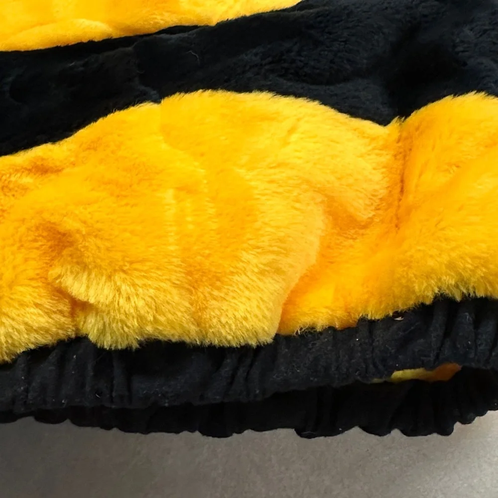 Bumble Bee Costume Pull Over Shortsleeved With Hood & Antenna Black/Yellow 12-24